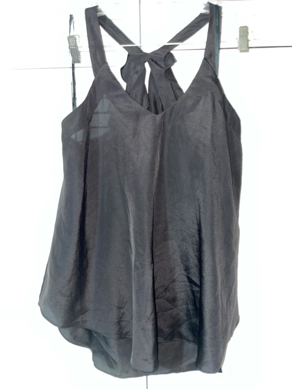 BCBGeneration Black V-Neck open-Back Camisole